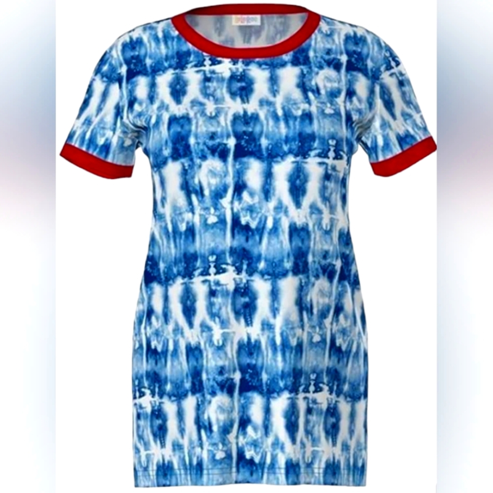 Blue/White tye dyed tee